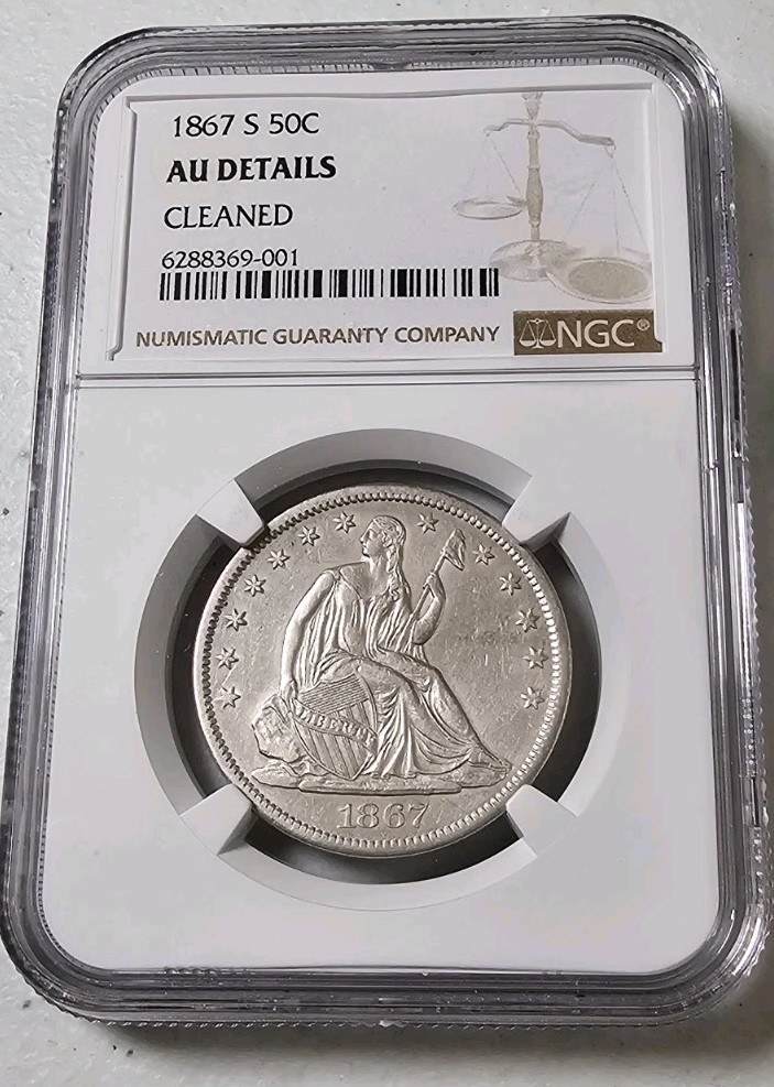 1867 S 50 cent AU Details