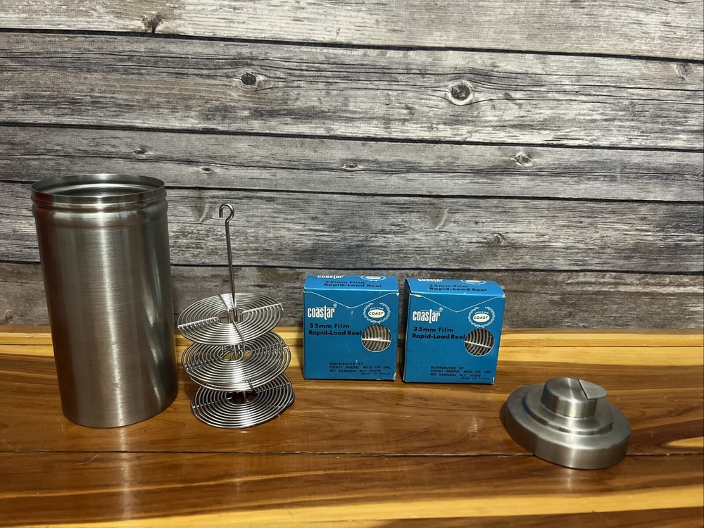 Coastar Stainless 35mm Rapid-Loading Reel Film Developing Reel & Canister Set