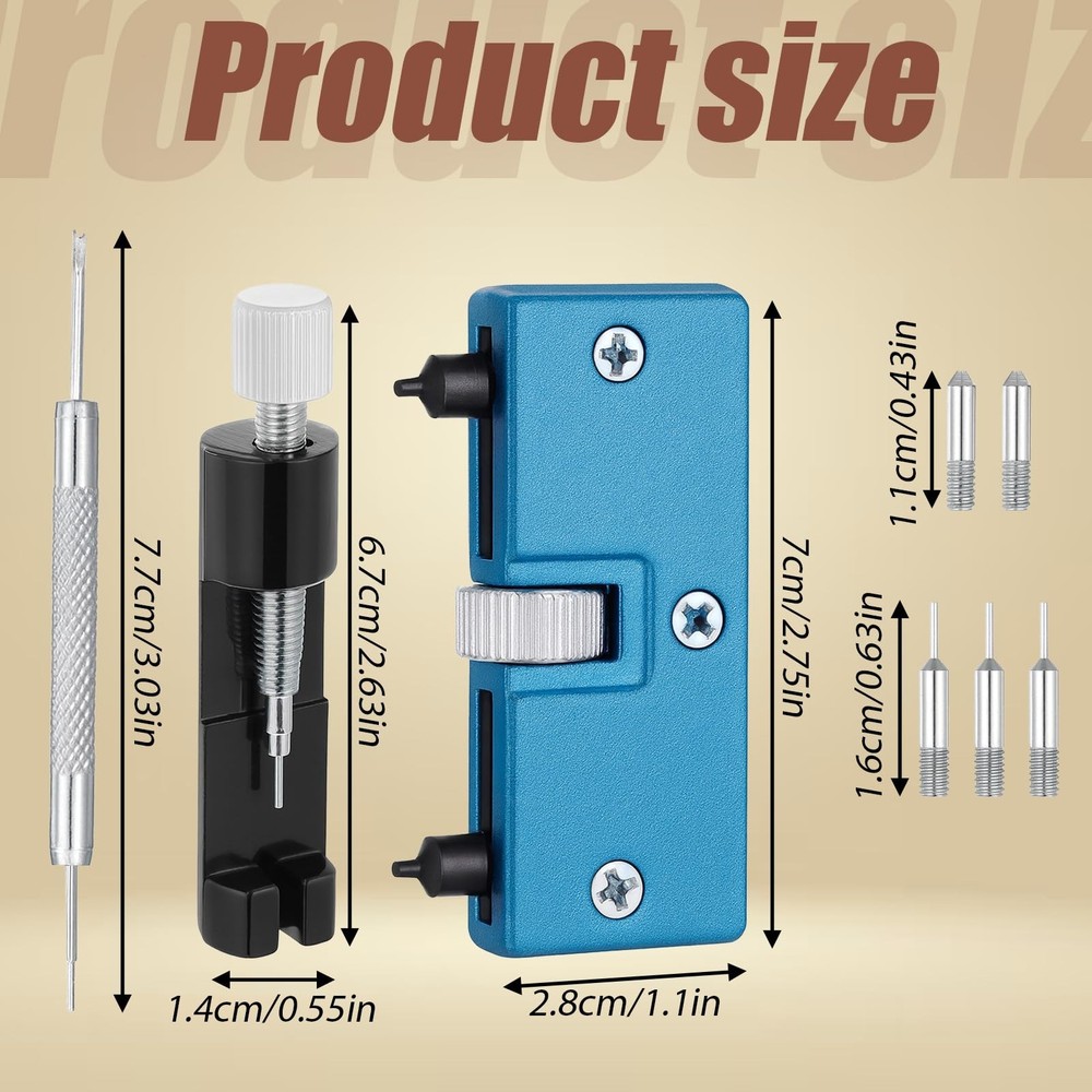 Gtziqa Watch Link Removal Kit, 3 Pcs Bracelet Tool Black