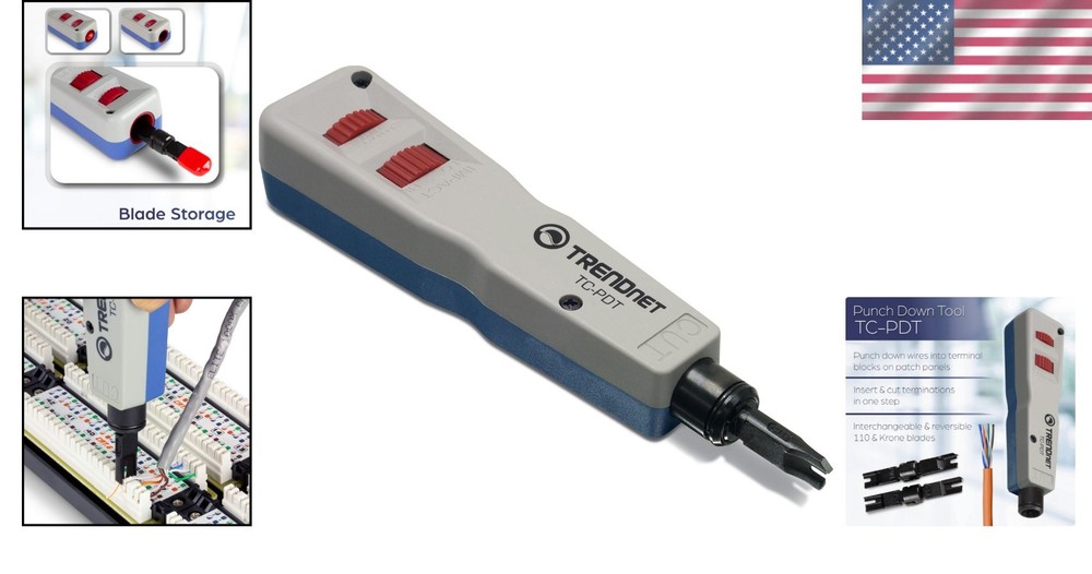 Efficient Punch Down Tool for Easy Network Installations - Compact & Reliable
