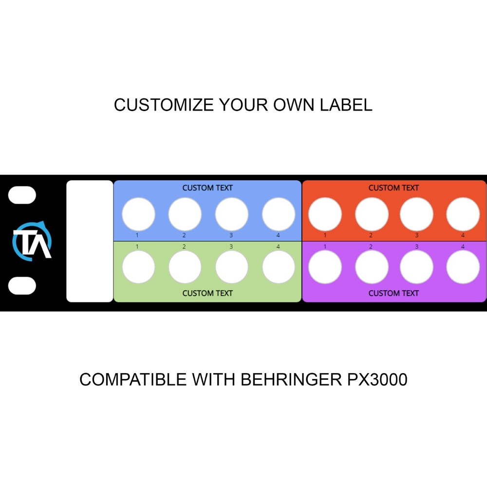 Custom Patchbay label compatible with Behringer PX3000