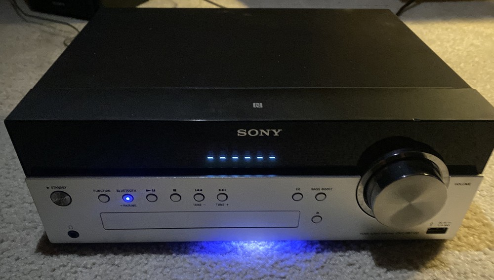 Sony HCD-SBT100 Bluetooth Micro Music System & Speakers (Tested & Working) Clean