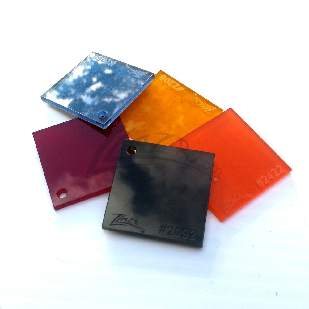 (1) SAMPLE PIECE 1/8"x1.5"x1.5" Colored Acrylic Plastic Plexiglass Small Square