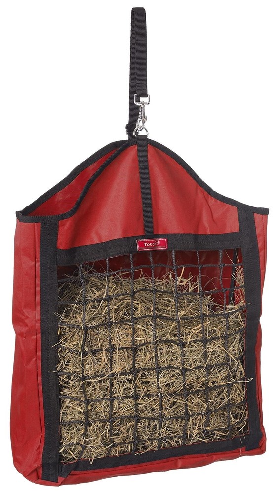 Nylon Hay Tote Feed Bag with Slow Feed Net Front