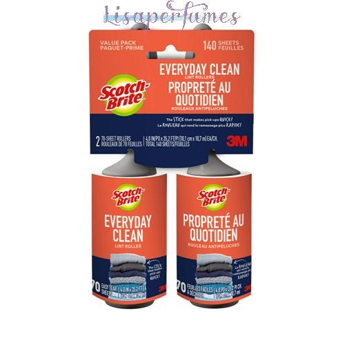 Scotch Brite Everyday Clean Lint Roller 2x70 Sheet Rollers