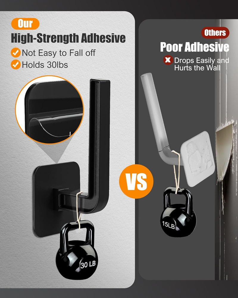 Hat Rack for Hat Storage (4-Pack), Multi-Purpose Hat Organizer, Strong Adhesive