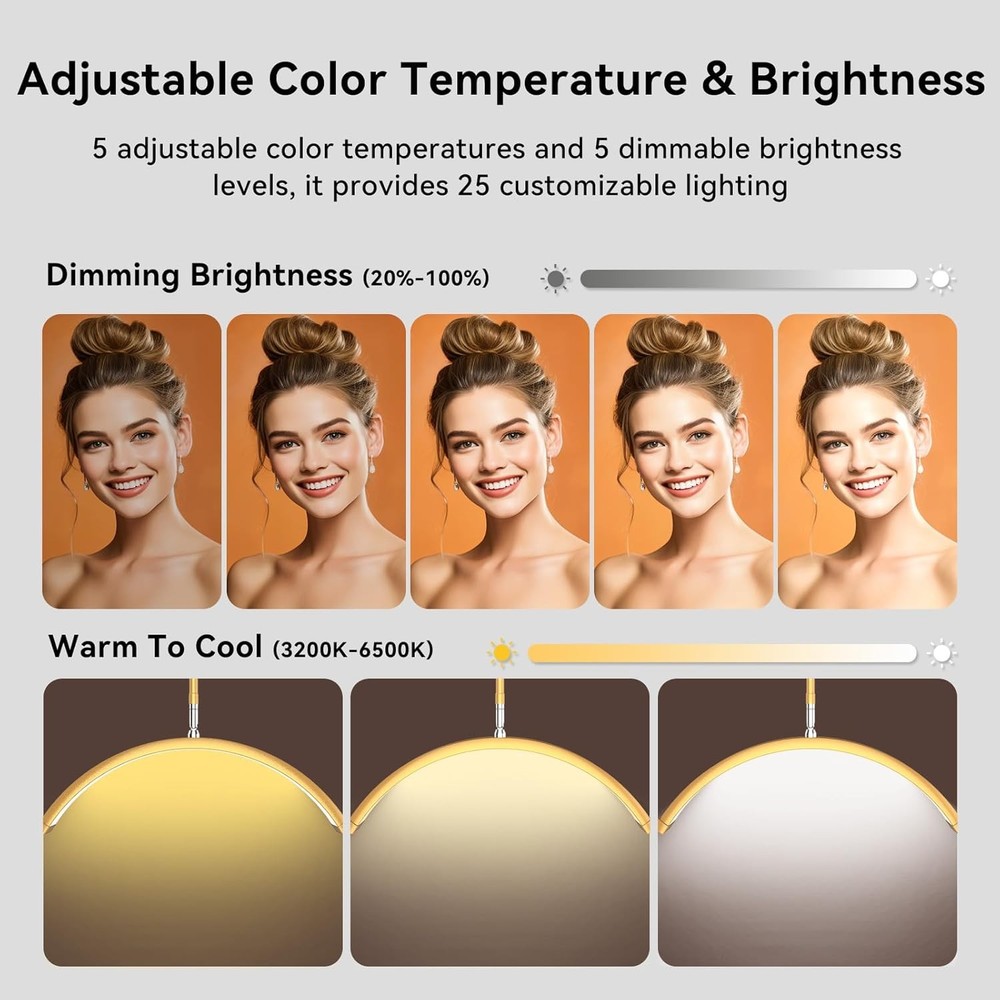 Lash Light Half Moon Lamp LED for Eyelash Tech Tattoo Professional Lash