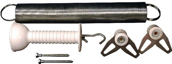 Powerfields Stainless Steel Spring Gate Kit 24 White