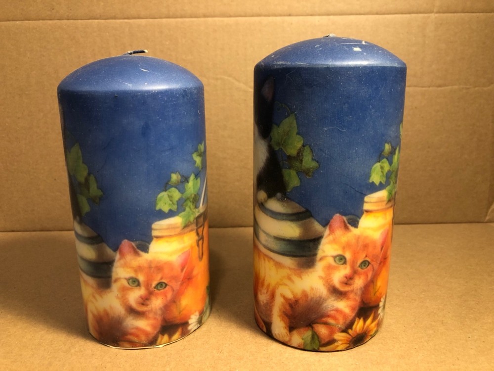 Vintage Cat Candles (2)