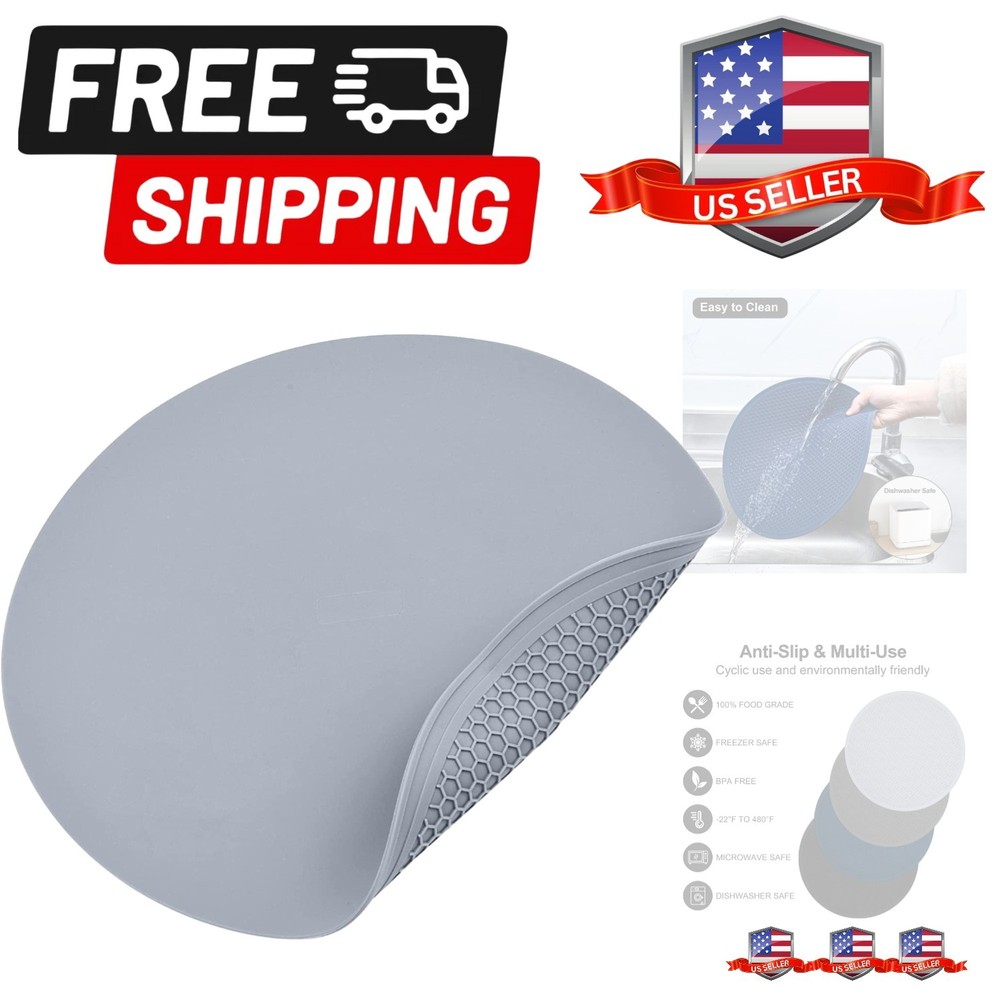 Silicone Microwave Mat Heat Resistant Multifunctional Mat, Splatter Guard, Tr...