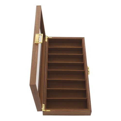 8 Compartments Knife Display Case Vintage Storage Box Organizer Rectangular