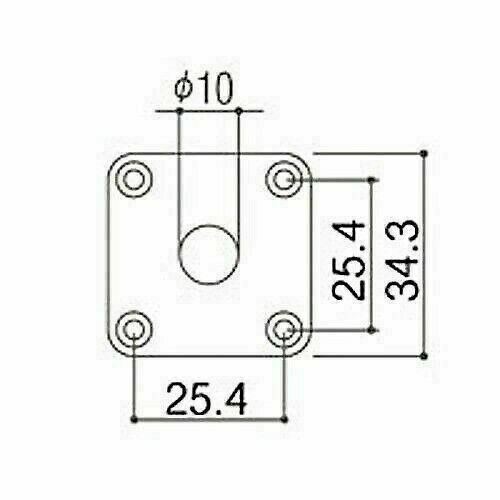 Chrome Square Curved Jack Plate for Gibson®