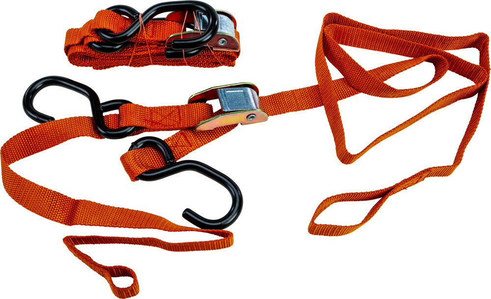 Fire Power 1" Tie Down Orange With Soft Tie 2 Pack