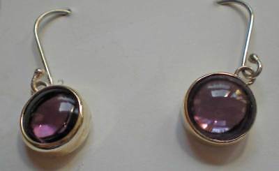 Amethyst Earrings - Sterling Silver j365
