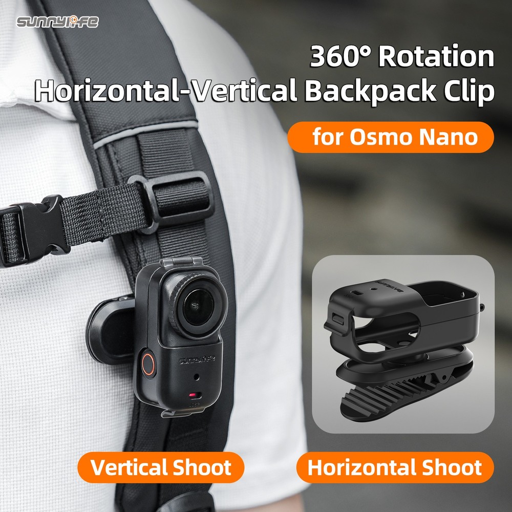 Backpack Strap Mount For DJI Osmo Nano Action Bag Belt Clip Quick Release Mount