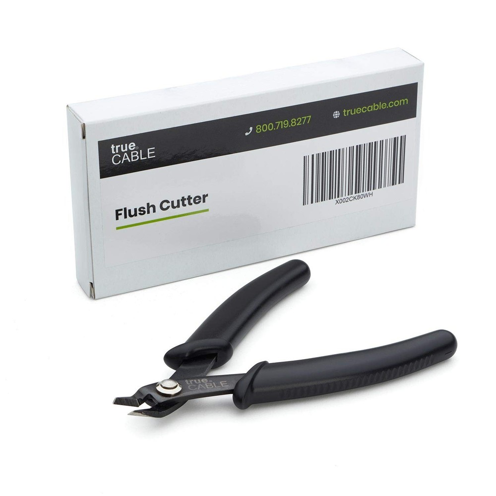trueCABLE Precision Sharp Flush Cutter, 1 Pack, Wire Cutting Pliers for Black