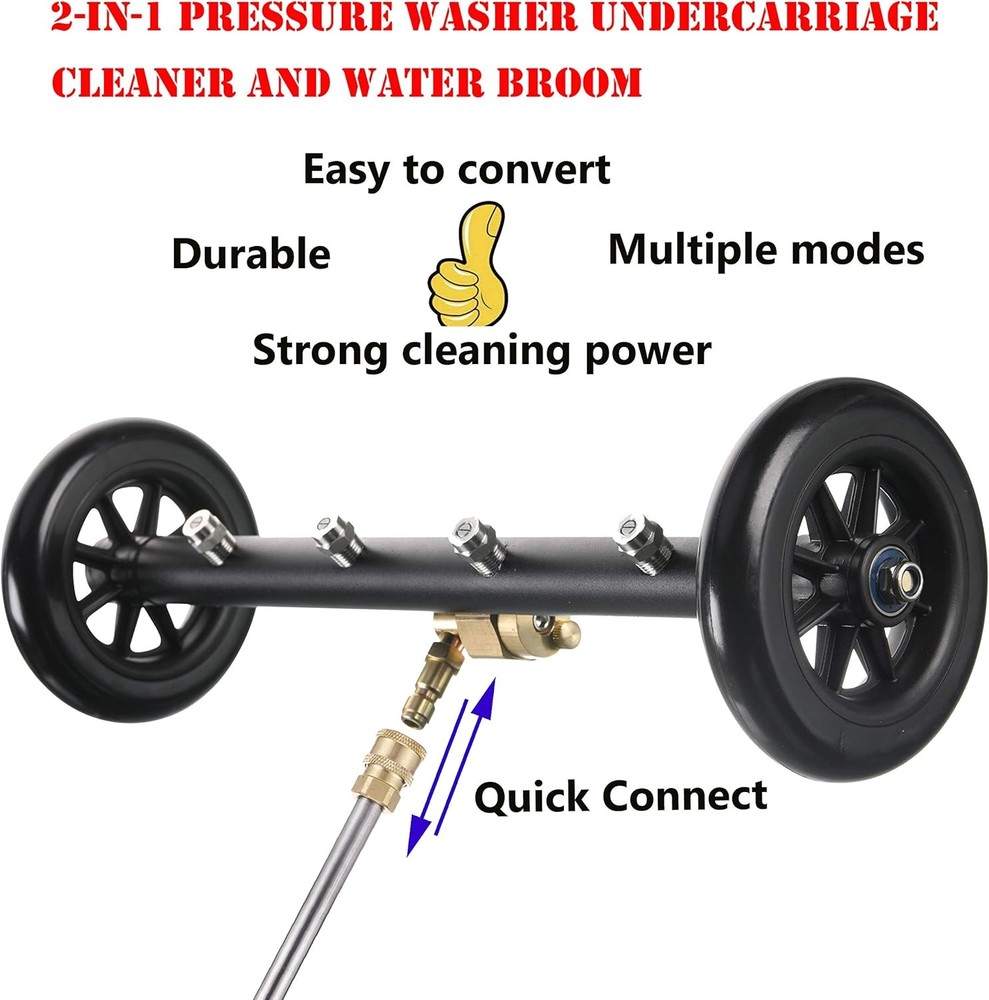 Dual-Function Undercarriage Cleaner Surface Washer 16 Inch 4000 PSI