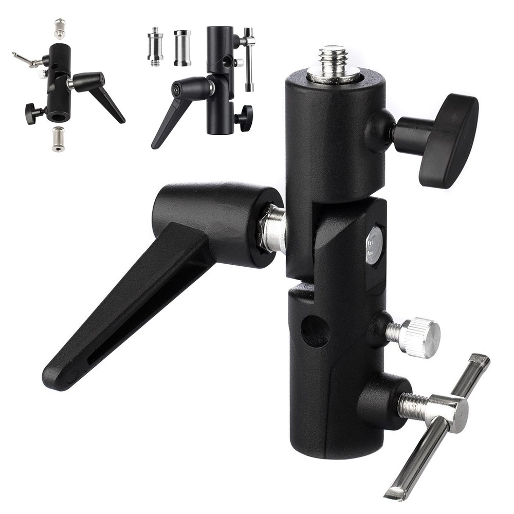 H-Type Camera Flash Bracket Umbrella Softbox Tripod Mount Light Stand Adapter