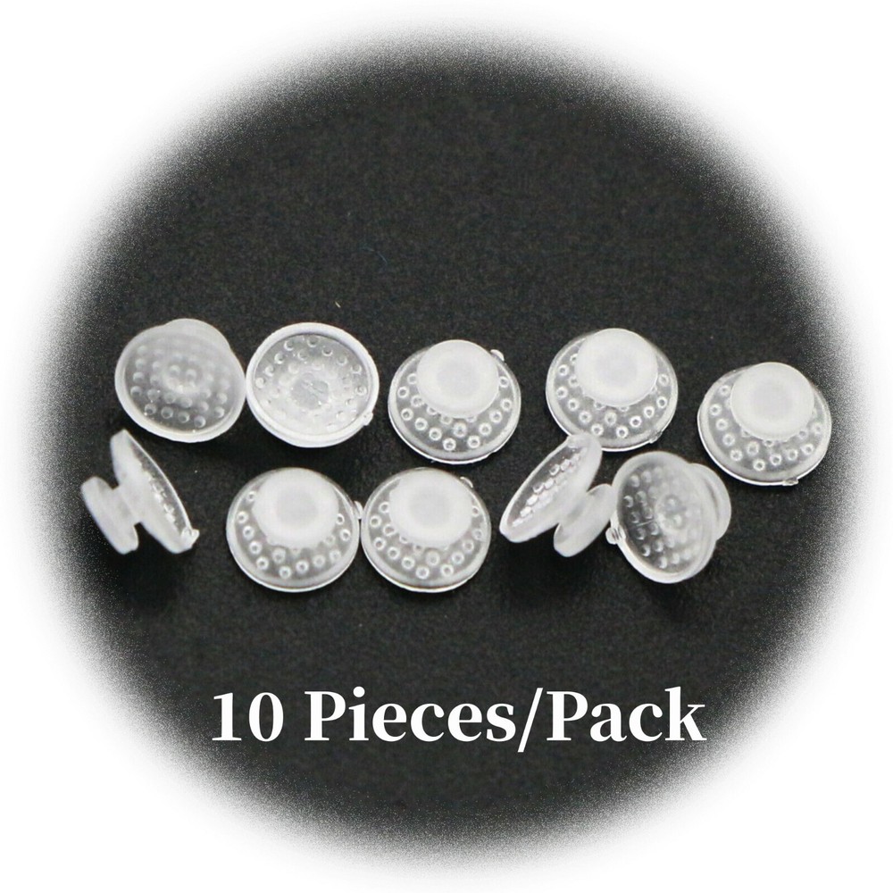 10 Pieces Dental Orthodontic Ceramic Lingual Button Bondable Round Base Clear