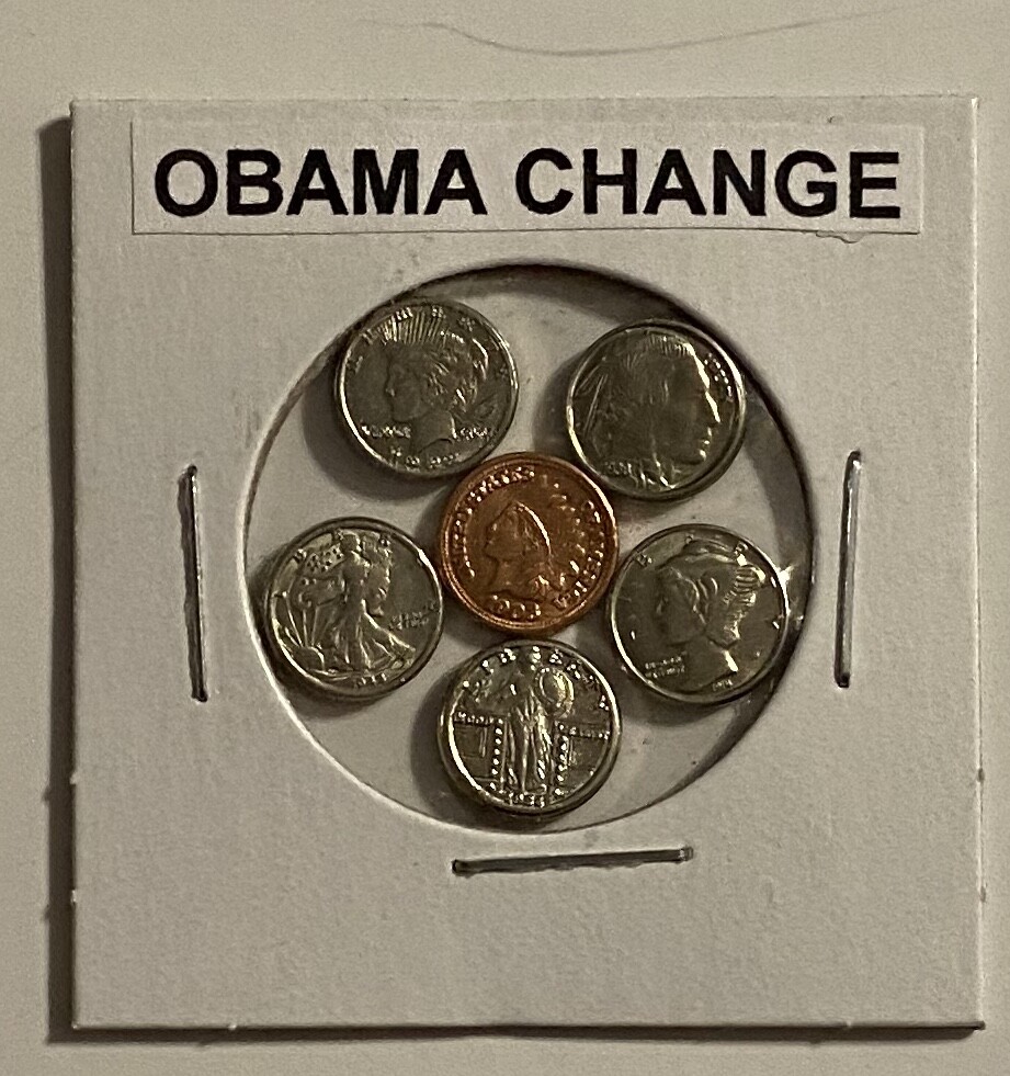 "OBAMA CHANGE" - MINI U.S. COINS SET IN HOLDER