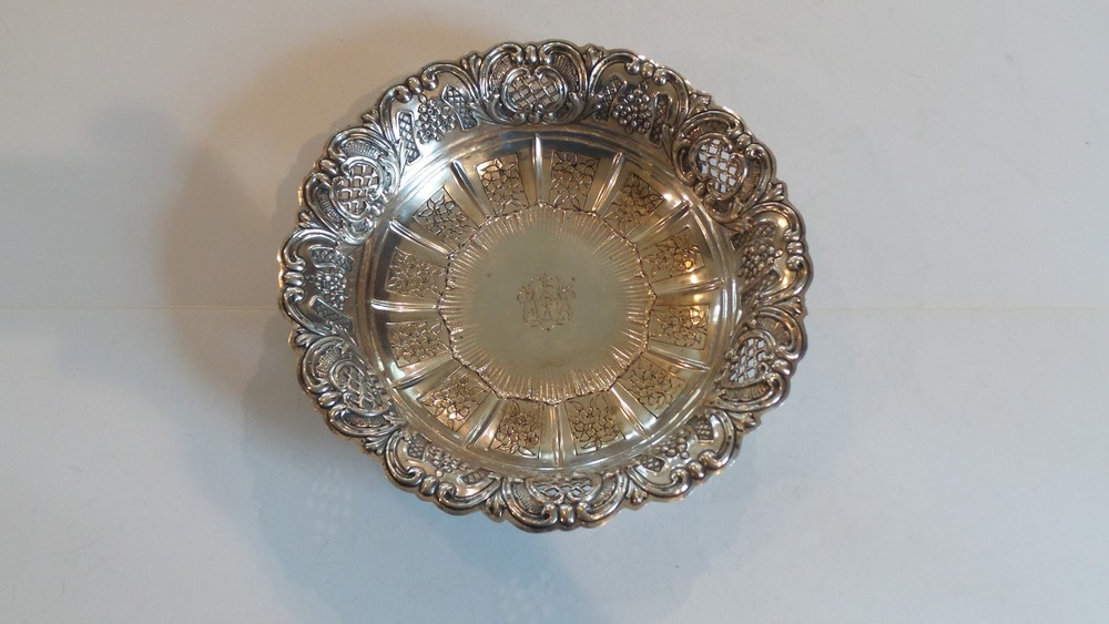 Continental .800 Silver Embossed Deep Bowl, 390 grams