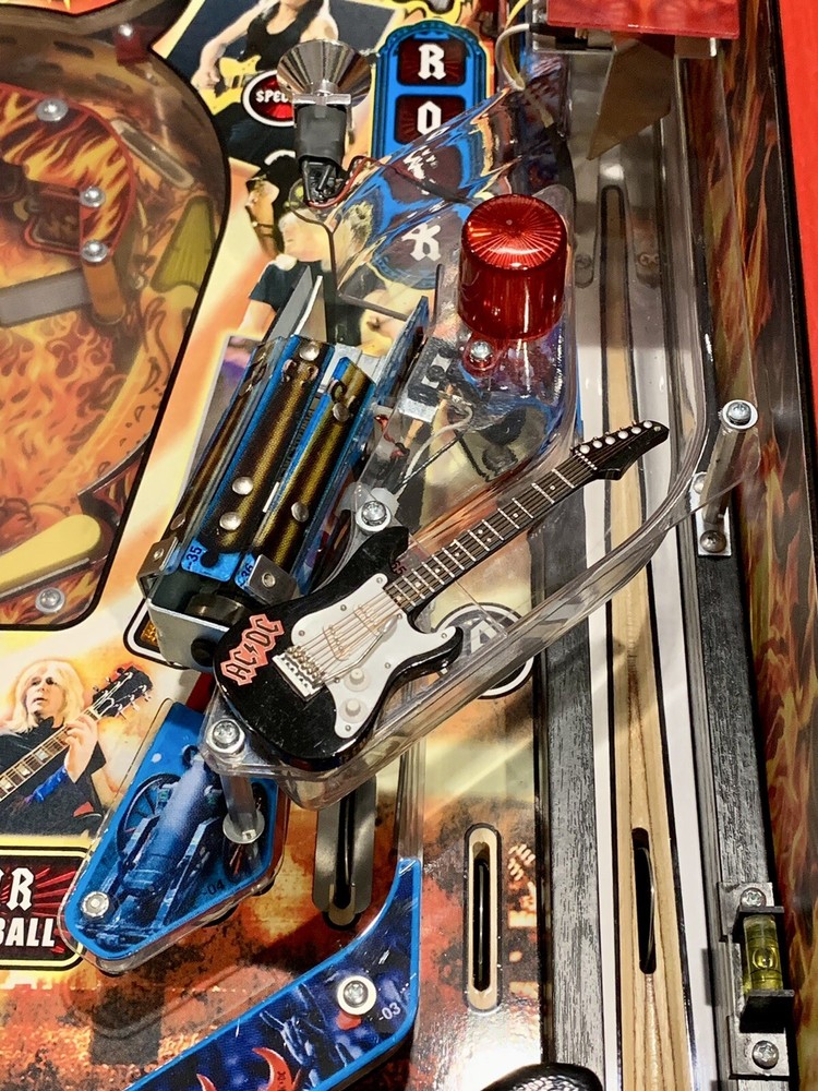 ACDC AC/DC PINBALL Machine Black Guitar Ramp Mod