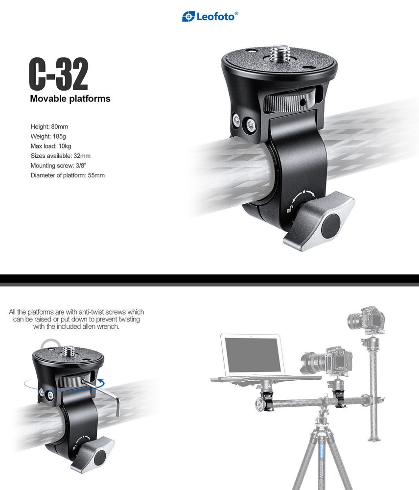 OPEN Leofoto C-32 Movable Platform for HC-32