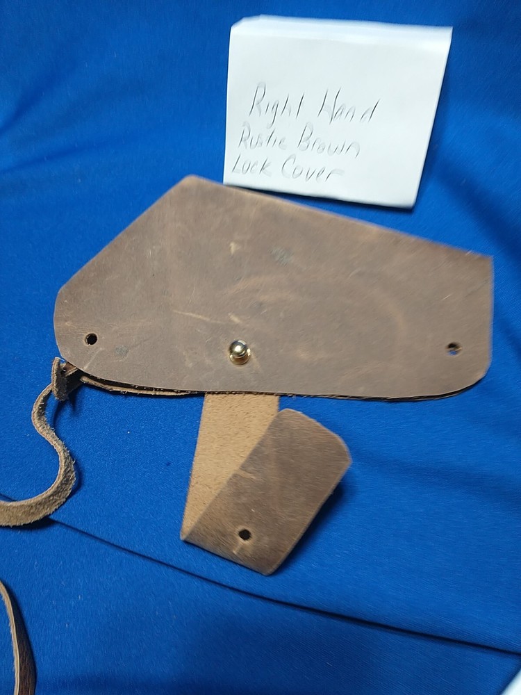 LEATHER LOCK COVER RH FLINTLOCK PERCUSSION MUZZLELOADER CUSTOM MADE BLACK POWDER