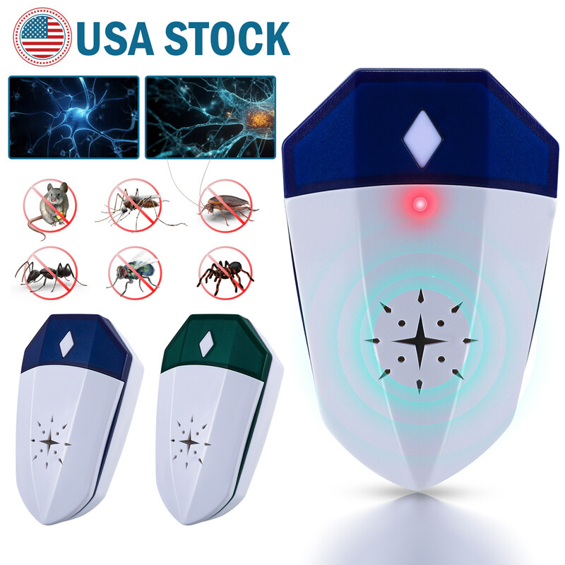 3-Pack Pest Bugs Insect Rodent Repeller: Plug-In Electronic Pest Control 60-150㎡
