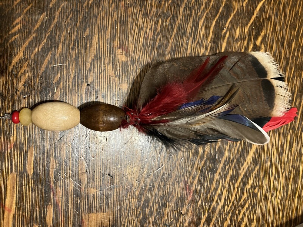 Turkey Tail Feather Combo With Handle For Incense/Sage Ceremonies