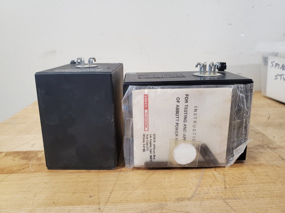2 ABBOTT TRANSISTOR POWER SUPPLY 11117 & 106070