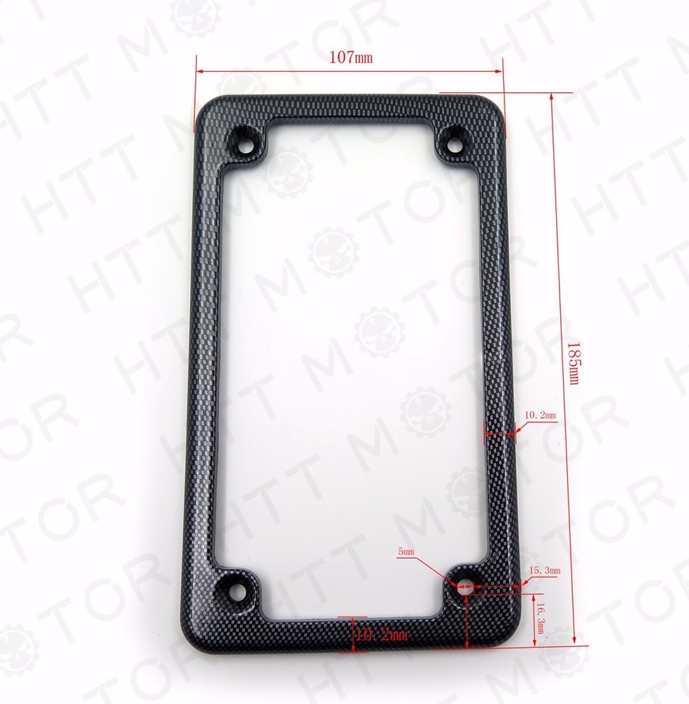 Motorcycle License Plate Frame - Carbon Fiber