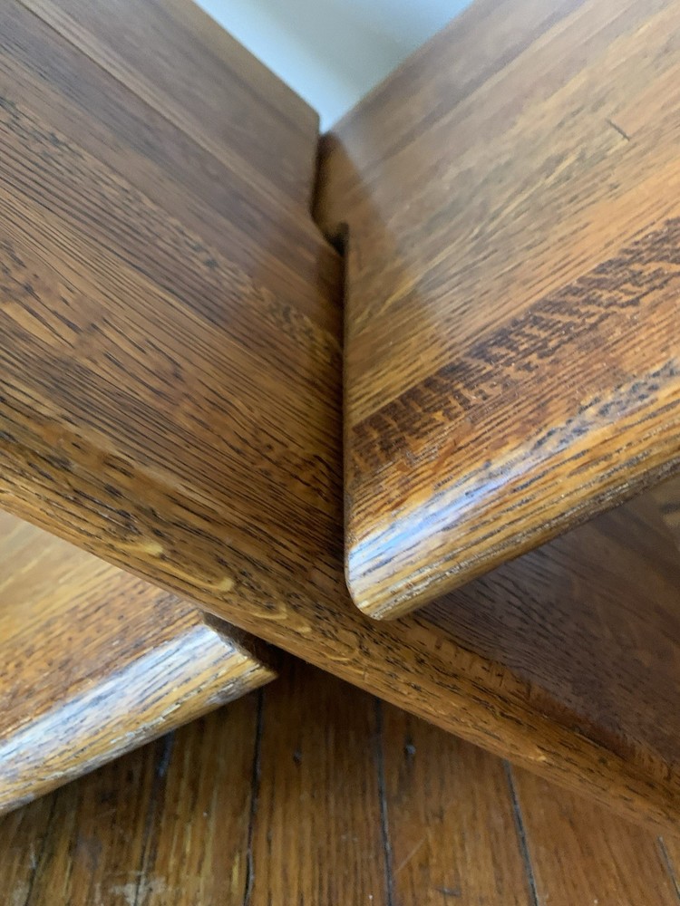 Vintage Handcrafted Solid Wood Tiger Oak Open Book Stand Reading Rest
