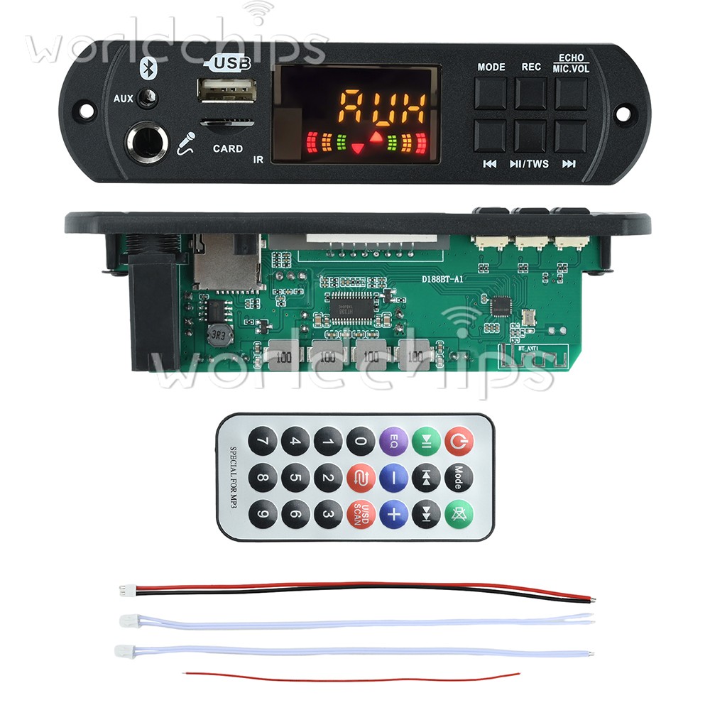 D189BT DC 12V MP3 Bluetooth Decoding Board Car Audio MP3 Decoder 2*50W Amplifier