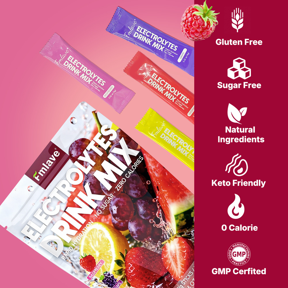 Electrolyte Hydration Packets - Best Electrolytes Drink Mix - Sugar Free Formula