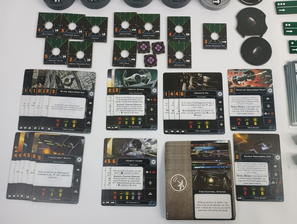 Star Wars X wing 2.0 Galactic Empire Starter Set Bundle 5 Ships + Extras