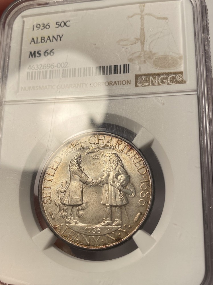1936 Albany Commemorative Half Dollar NGC MS66