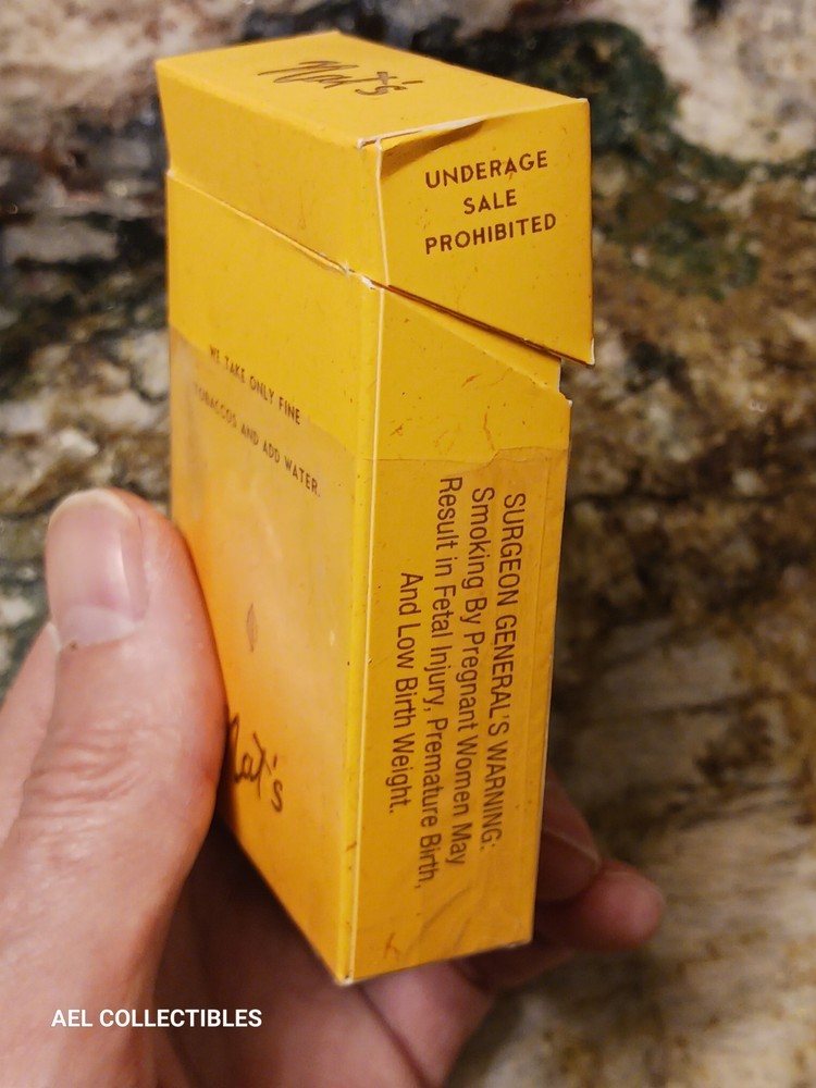 NAT'S - MELLOW TASTE / Nat Sherman Orange Cigarette Pack / OOP Discontinued