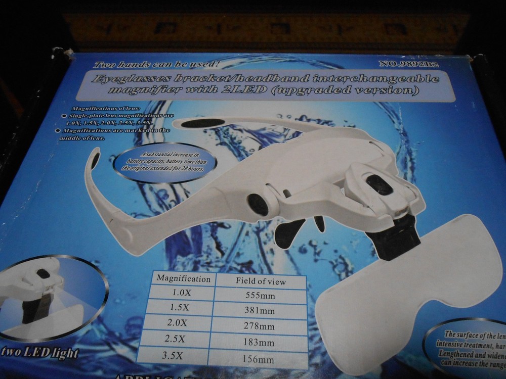 Headband handsfree LED magifier w/ interchangeable lenses- NIB