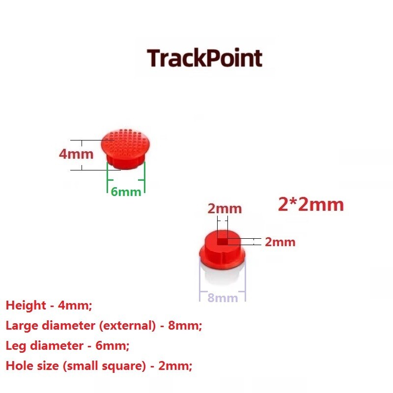 10pcs Dome Rubber Mouse Pointer TrackPoint Cap For Lenovo ThinkPad Laptop 2*2mm