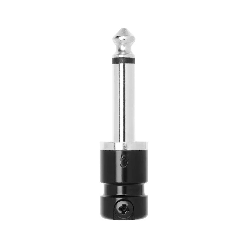 SquarePlug SPS5BK Low Profile Mono (TS) Straight 6.35mm Jack. BLACK