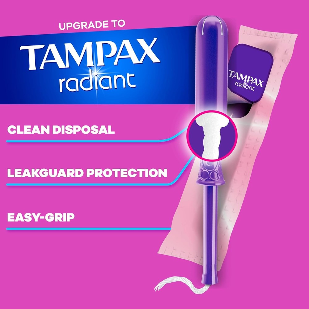 Tampax Pearl Tampons with LeakGuard Braid, Super Plus Absorbency, 100 Count