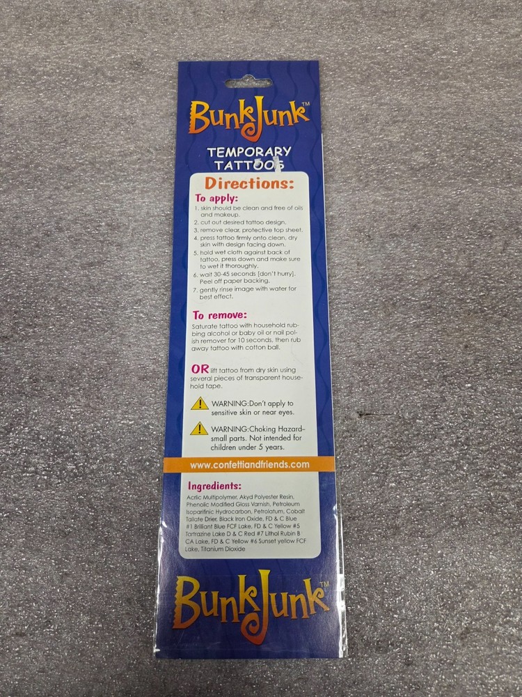 TEMPORARY TATTOOS - BUNKJUNK