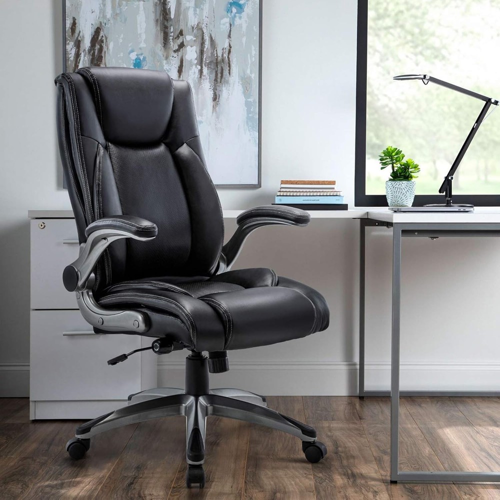 Ergonomic Office Chair High Back Leather Adjustable