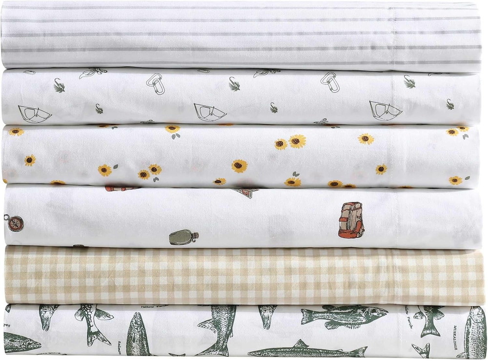 - Sheet Set, Cotton Percale Bedding with Matching Pillowcase, Crisp & Breathable