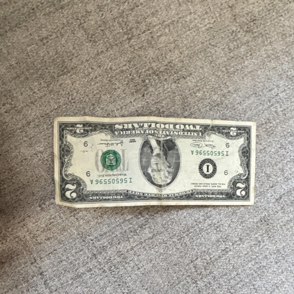 $2 US dollar bill