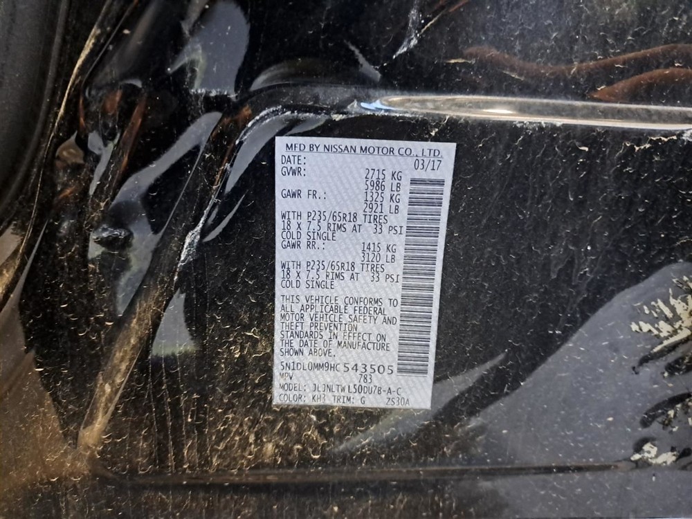 2017 Qx60 Nav & Temp Controls Sku#4261902