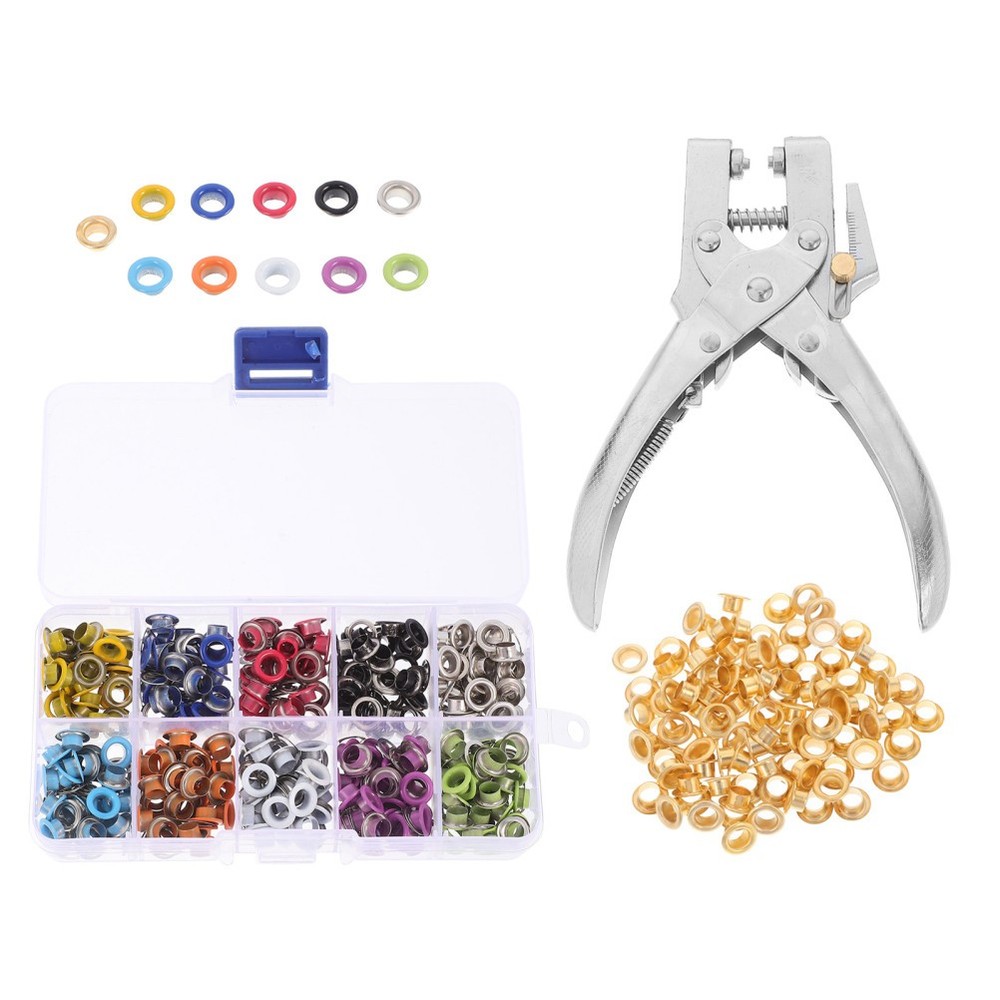Handheld Puncher Set Press Machine for Banner Grommet Eyelets Kit