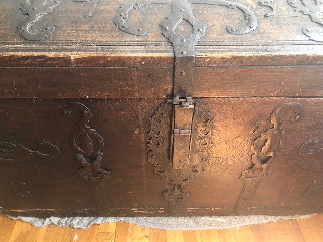 Rare Antique Doomed Wedding Trunk 1755