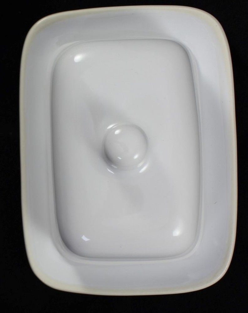 Vietri Chroma White Covered Butter Dish